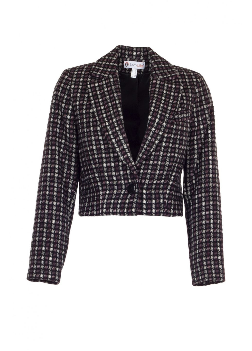 Жіночий укорочений жакет в клітинку з вовни (ll205562268) LadyLike (333341037)