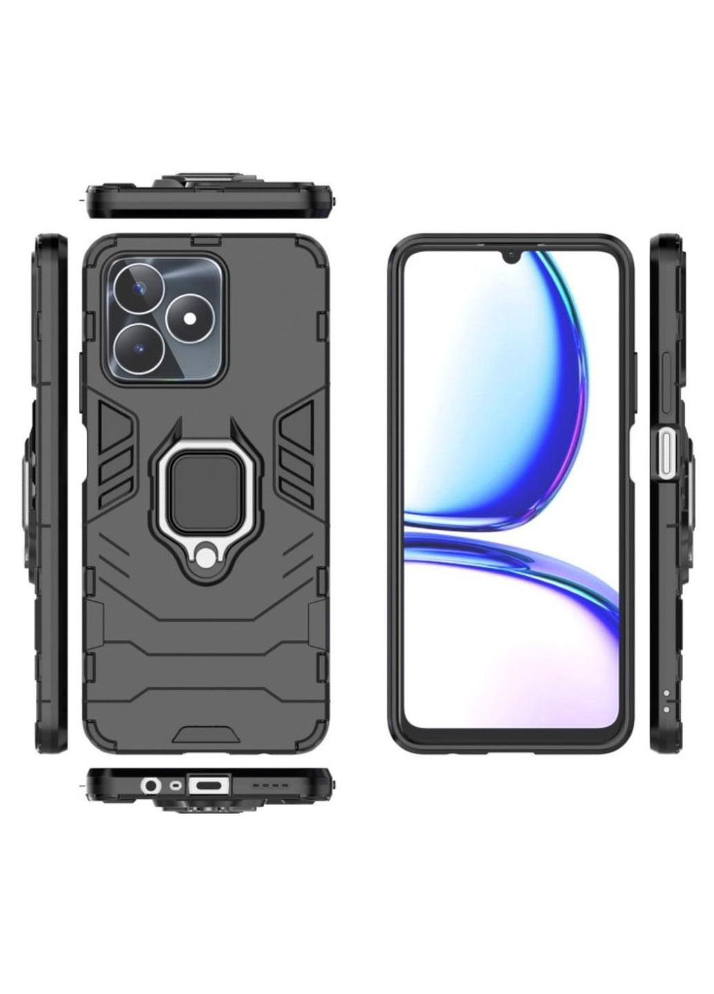 Чехол бампер Ring Armor для Realme C53 / Realme C51 - Black Primolux (297516454)