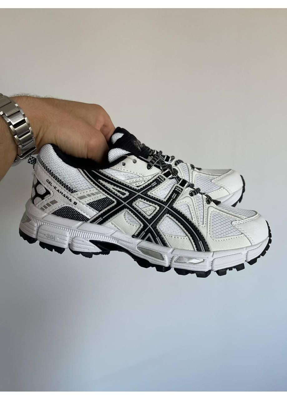 Чорні Осінні кросівки чоловічі asics gel-kahana 8 white black асікс гель кахано No Brand