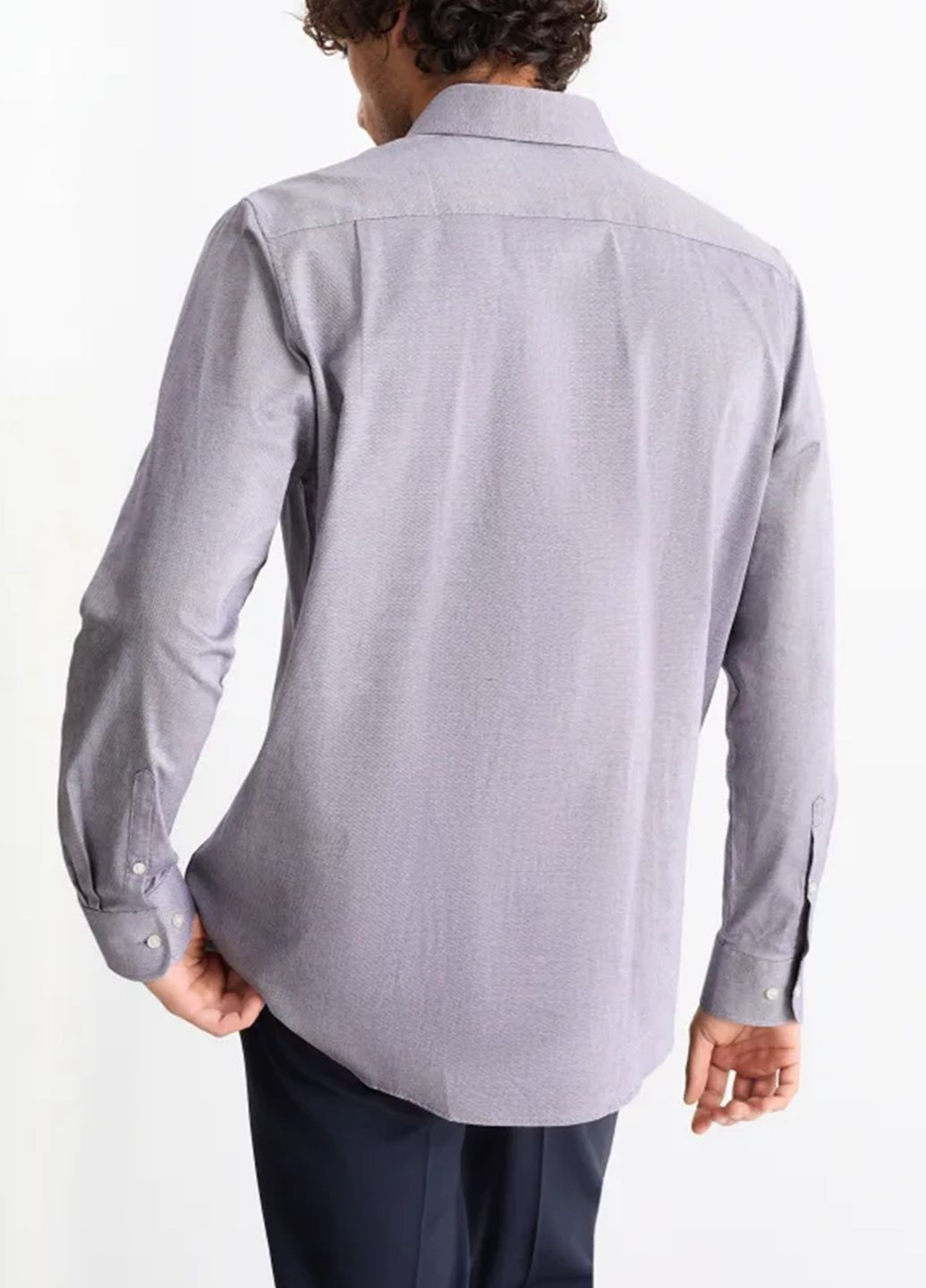 Фиолетовая классическая рубашка однотонная C&A