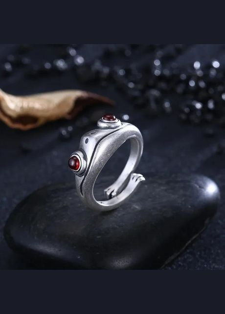 Кольцо женское стальное в виде лягушки кольцо жаба размер регулируемый Fashion Jewelry (289355700)