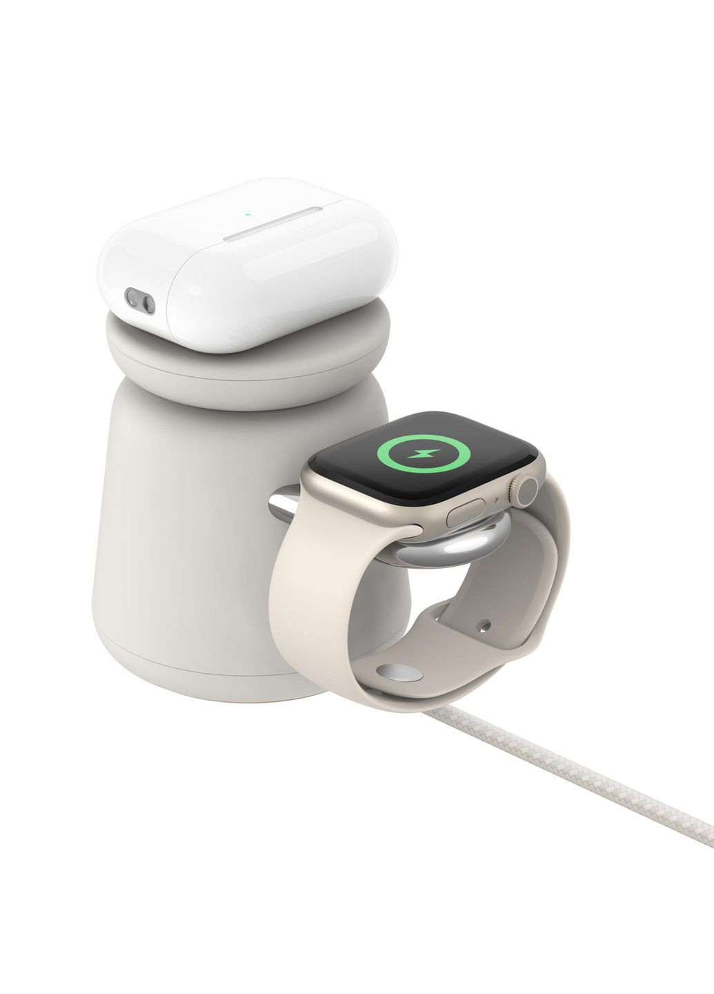 Зарядне бездротовий пристрій 2в1 MagSafe iPhone/Watch/AirPods, Sand Mass Belkin (315435699)