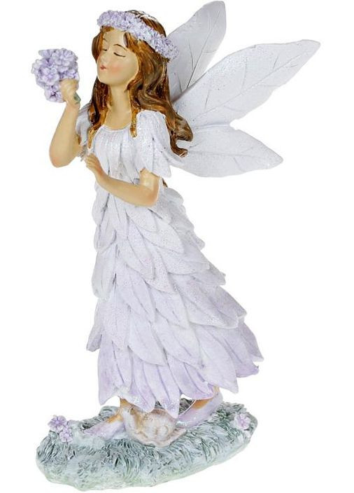 Декоративна статуетка "Фея з Букетом" 9х5х16.5см, полистоун, ліловий Bona (372172830)