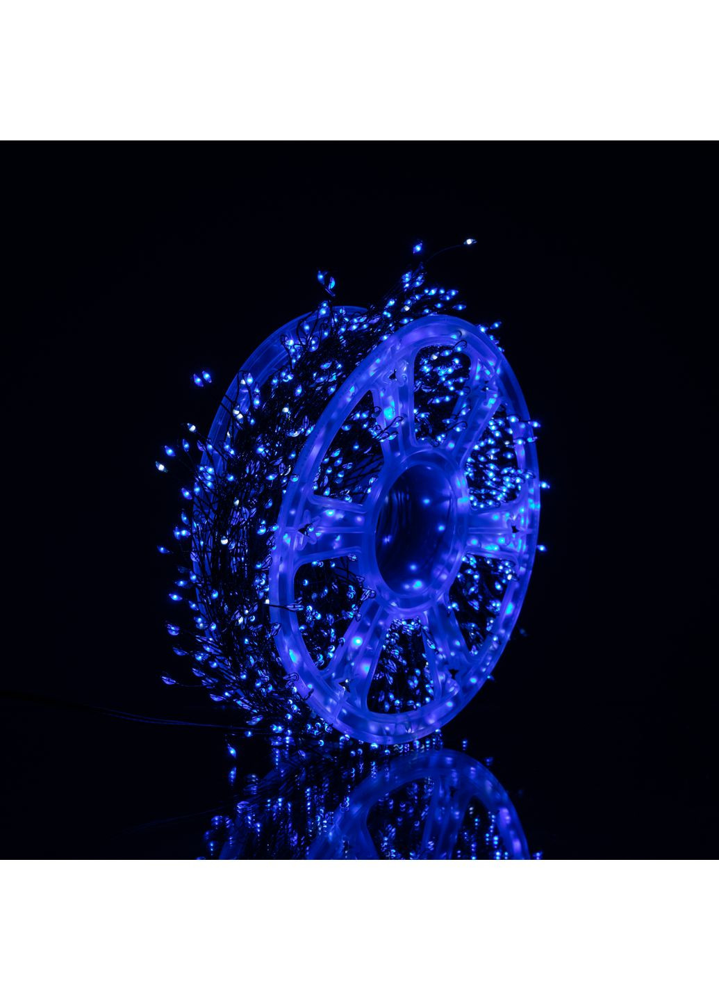 Гирлянда-нить Роса Хвойная лапа 3000 LED 100 метров зеленая нить, синий GarlandoPro (367983871)