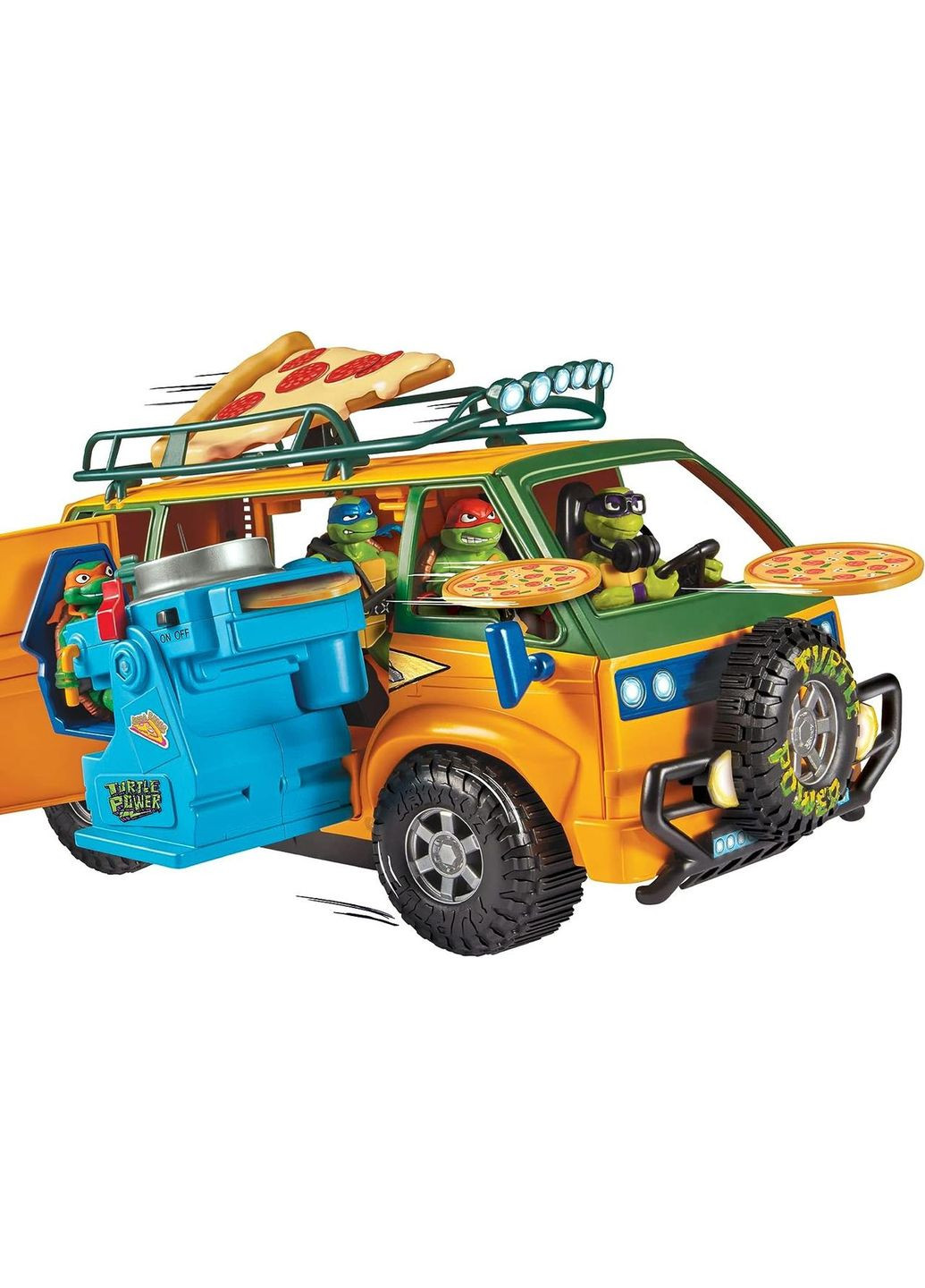 Ракушки-ниндзя Боевая машина Фургон доставки пиццы Оригинал Pizza Fire Delivery Van стреляет пиццей TMNT (365251551)