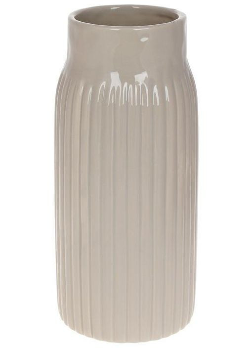 Ваза керамическая "Stone Flower" 12x12x26см, бежевый глянец Bona (329896915)