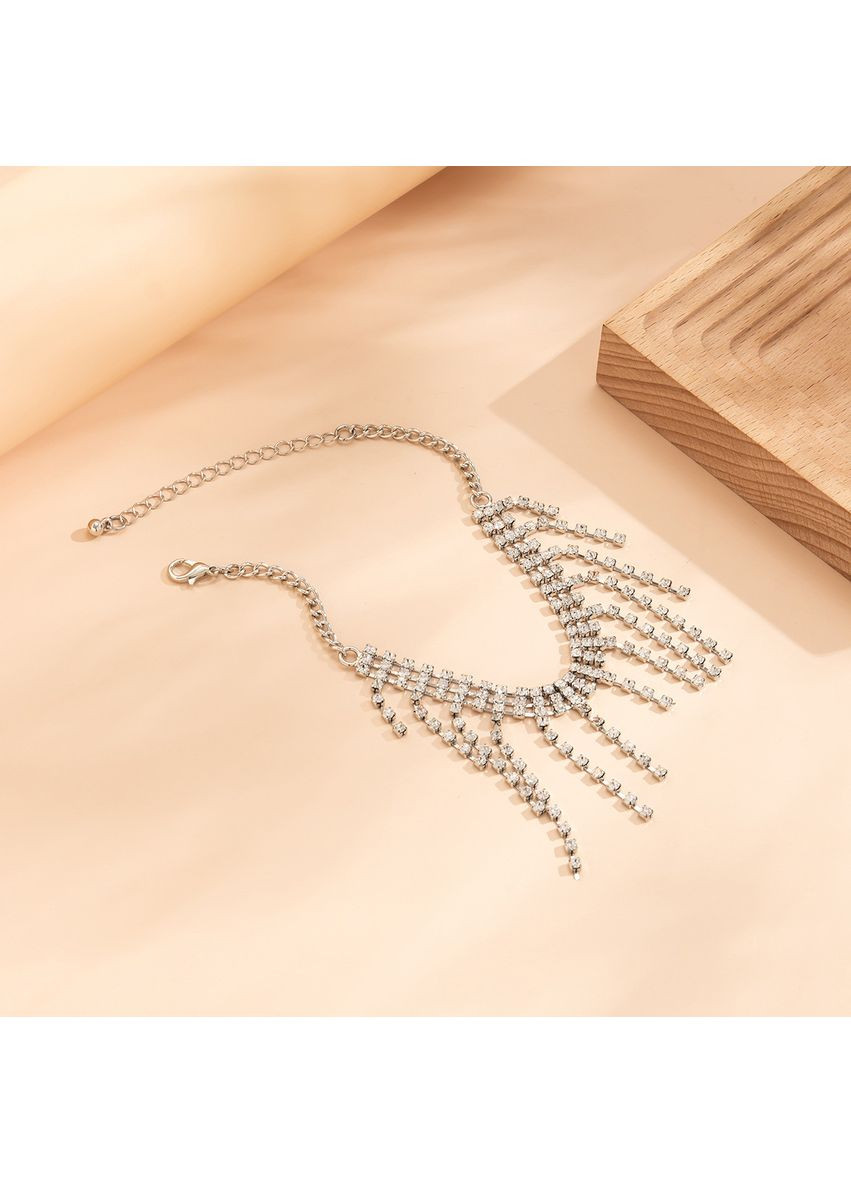 Стильний вечірній браслет на ногу, анклет зі стразами, блискучий браслет на ногу "Gloss" China (369143797)