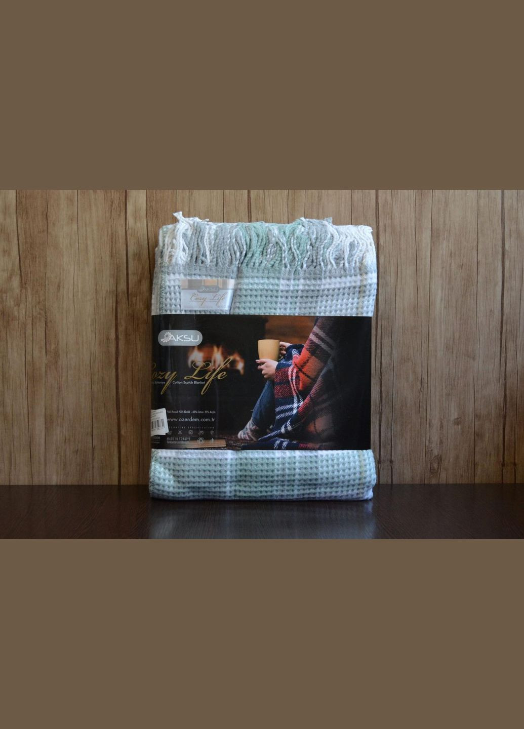 Плед 180×220 см. Cozy Life Inka Mint Aksu (318381930)