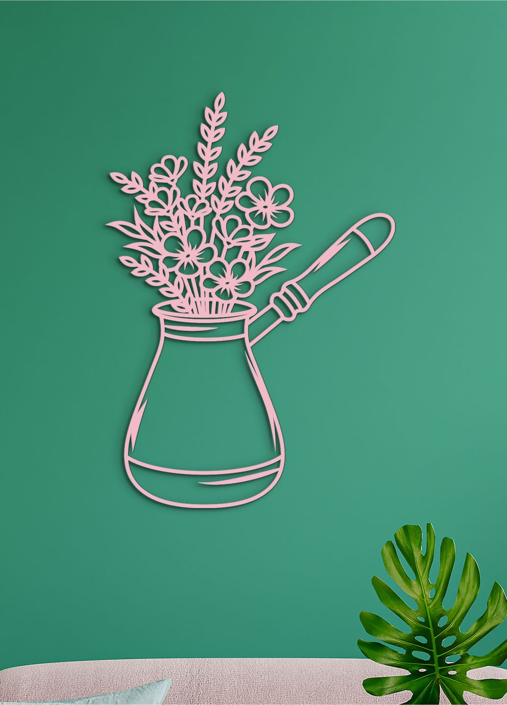 Современная картина на кухню, декоративное панно из дерева "Кофе в турке", оригинальный подарок 40х28 см Woodyard (292013716)