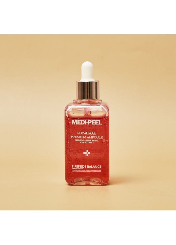 Антивікова сироватка для обличчя з трояндою та пептидами Royal Rose Premium Ampoule 100 ml Medi-Peel (358499828)