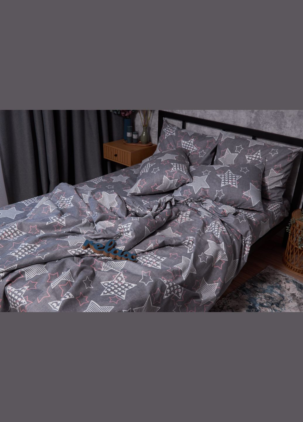 Комплект постельного белья Микросатин Premium «» King Size 220x240 наволочки 2х70х70 (MS-820002510) Moon&Star Stardom (286762570)