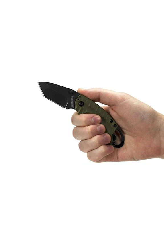 Ніж складний, мультитул Shuffle II (довжина: 160мм, лезо: 66мм), оливковий Kershaw (396848433)