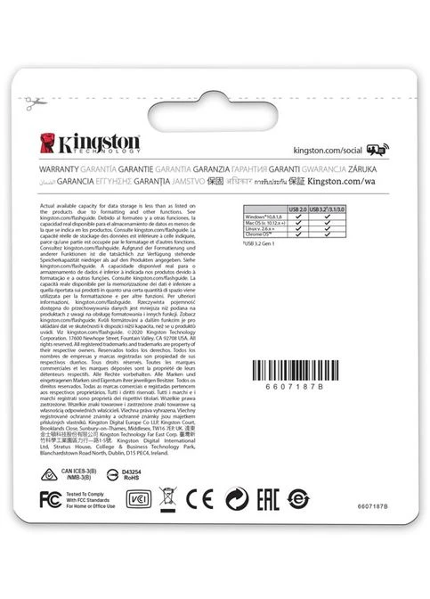 Флеш-накопичувач USB3.2 128GB DataTraveler Micro (DTMC3G2/128GB), швидкість читання 200 Мб/с, USB Type-A Kingston (371633735)