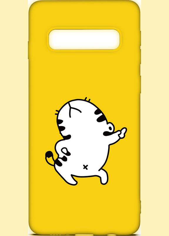 Чехол-накладка Cartoon Soft Silicone TPU Case Samsung Galaxy S10+ Cat Yellow Toto (301783923)