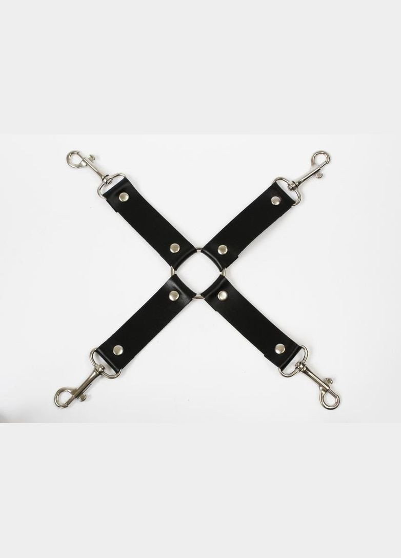 Хрестовина - 4 Way Connector, натуральна шкіра, чорна Feral Feelings (369949534)