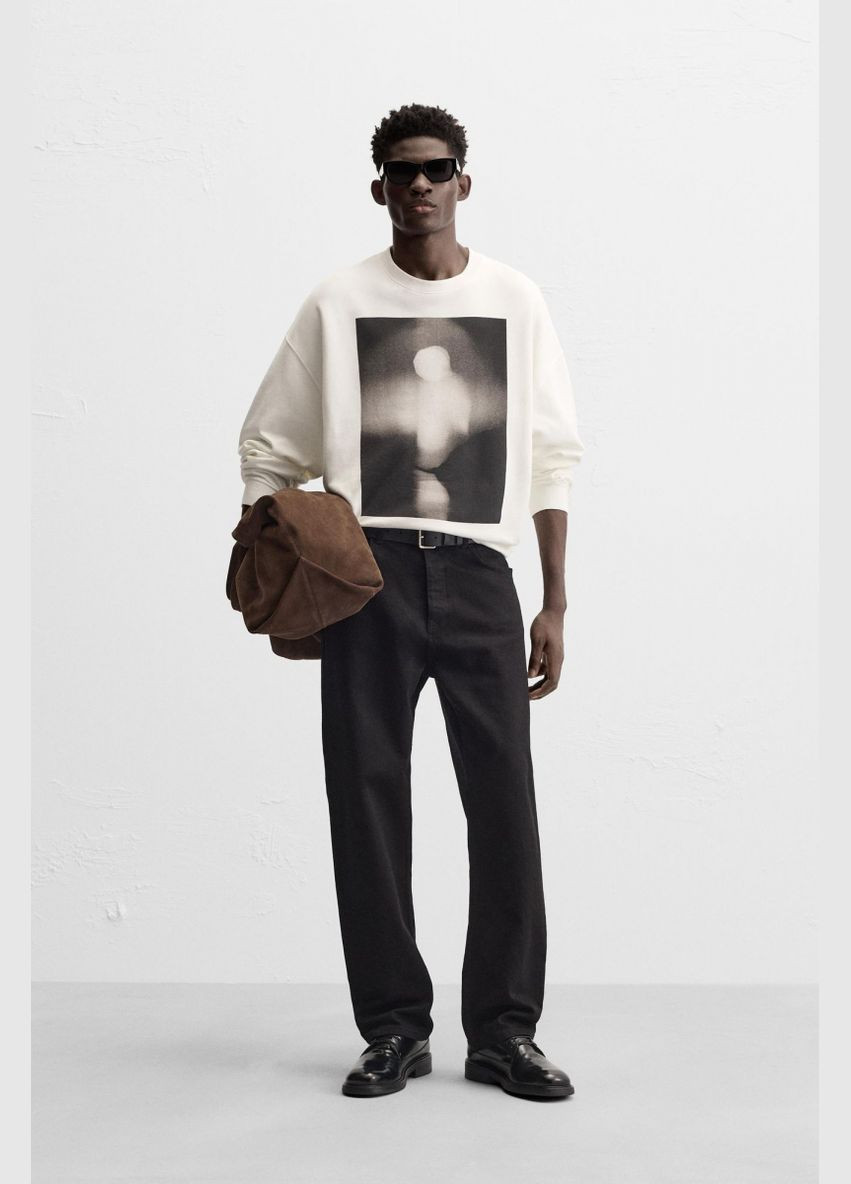 Білий кофта світшот Zara (315825952)