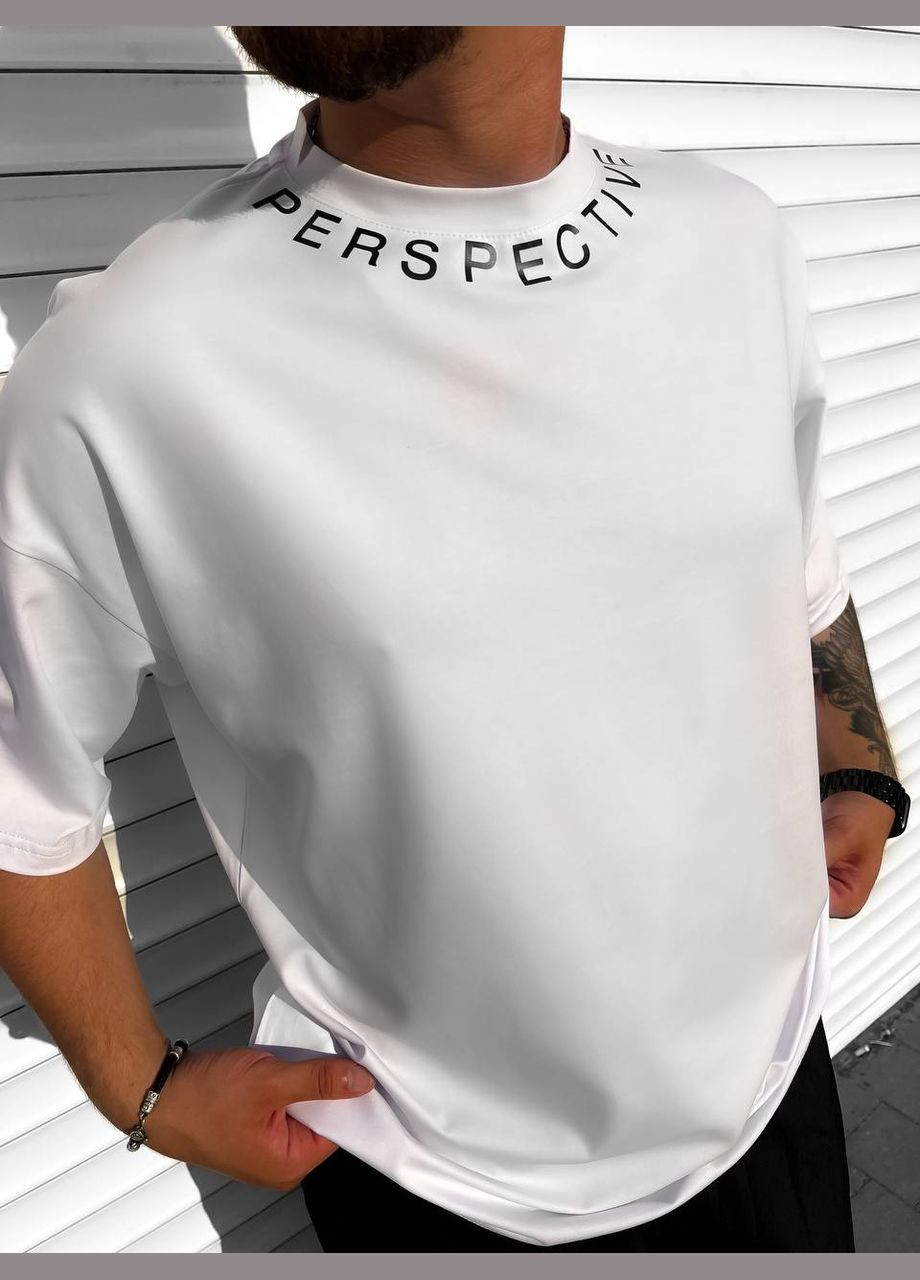 Біла футболка біла (принт) No Brand