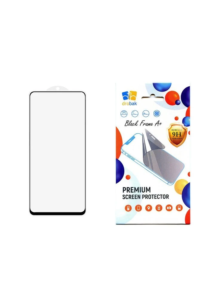 Защитное стекло Poco M6 Pro Black Frame A+ (ek16568) Drobak Poco M6 Pro Black Frame A+ (388906078)