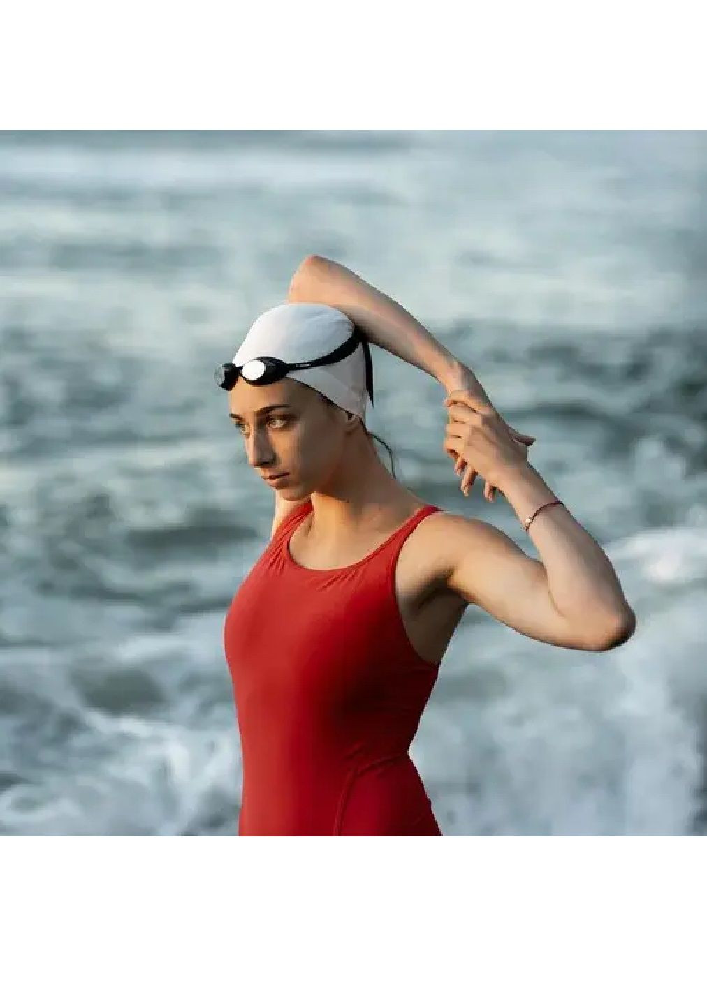 Набір комплект окуляри для плавання з покриттям антифог носовою пробкою берушами чохлом для перенесення (479759-Prob) Чорний Unbranded (323442048)