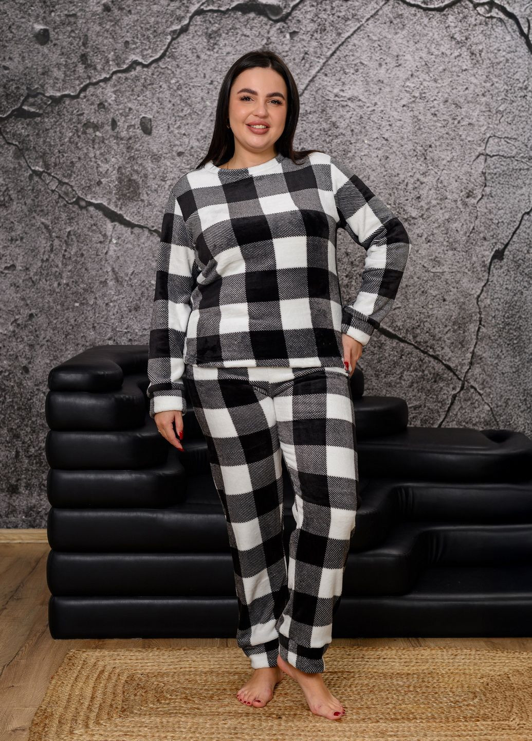 Чорно-біла всесезон піжама жіноча Bahar