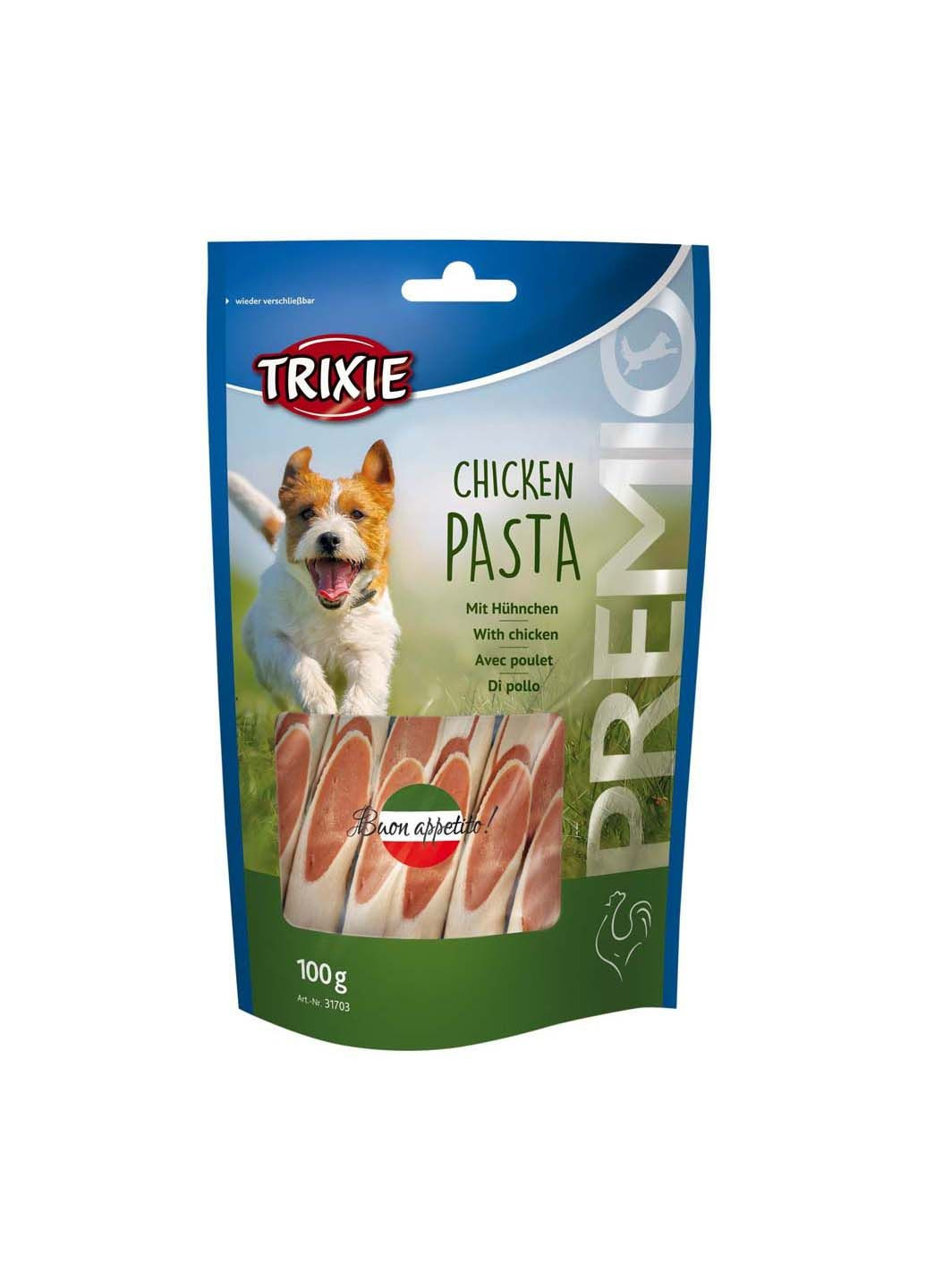 Лакомство для собак 31703 Premio Chicken Pasta паста с курицей 100 г Trixie (285778889)