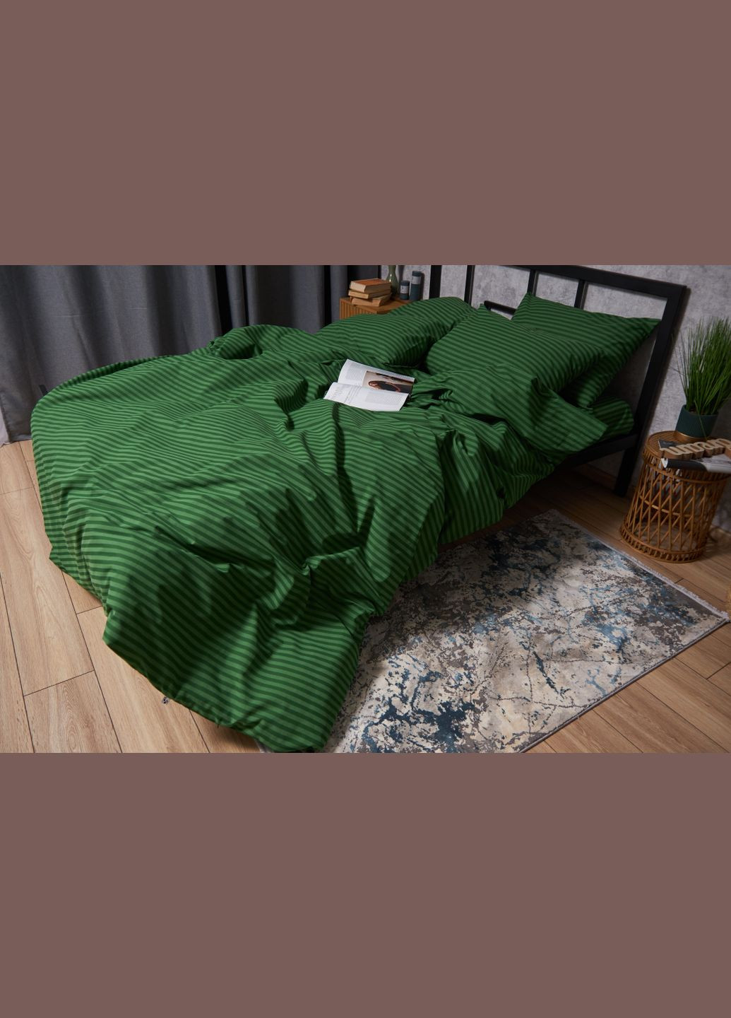 Комплект постельного белья Бязь Gold Люкс семейный 143х210х2 наволочки 4х50х70 (MS-820003283) Moon&Star Juniper (288536047)