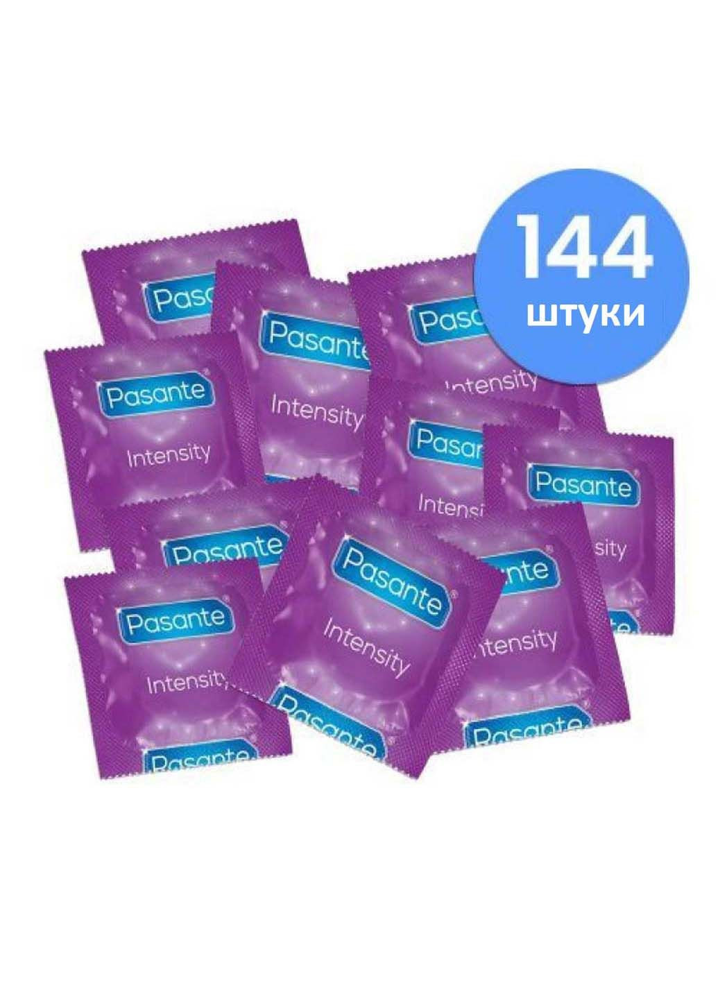 Текстуровані презервативи Intensity 144 шт Pasante (291443796)