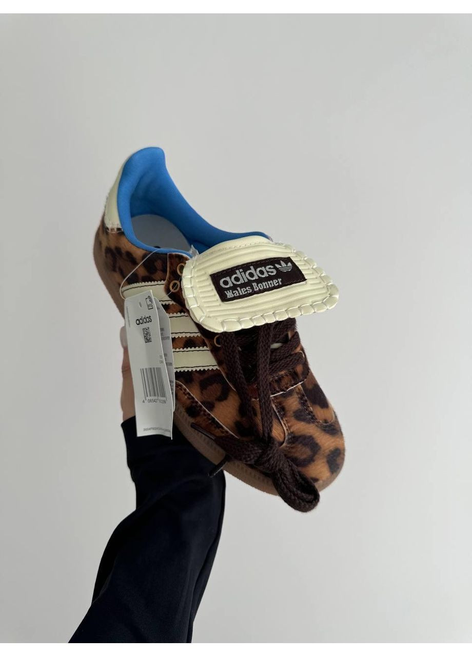 КРОССОВКИ ЖЕНСКИЕ ADIDAS SAMBA X WALLES BONNER LEOPARD АДИДАС САМБА No Brand белые демисезоны (367176557)