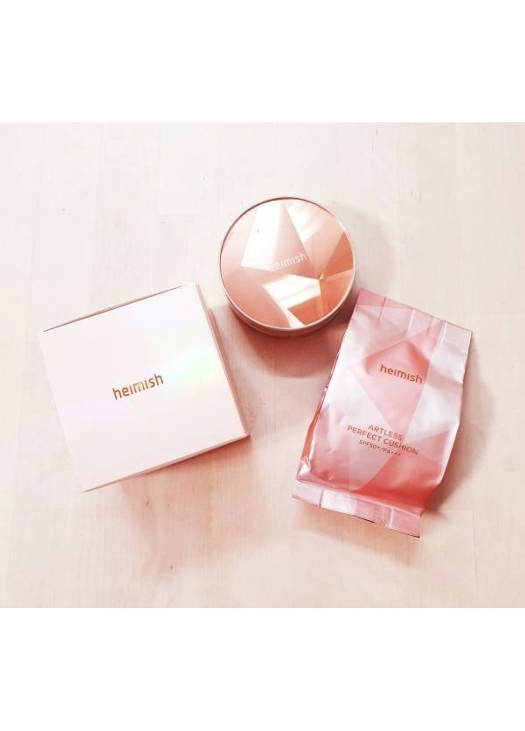 BB-Кушон C Эффектом Здорового Сияния Кожи Artless Perfect Cushion SPF50 PA (кушон 13g запаска 13g) 21 Light Beige Heimish (302899269)