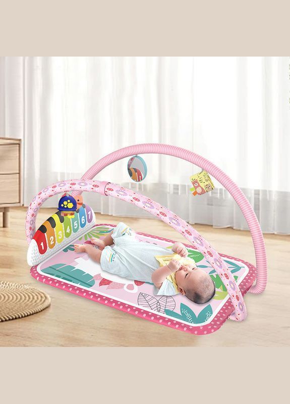 Дитячий розвивальний інтерактивний килимок SDZ-1817 Pony Pink музичний піаніно для немовлят 7 шт. YRB (352011680)