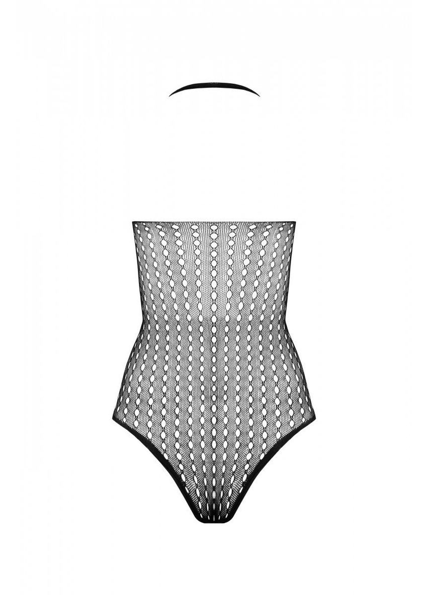 Бодистокинг из декольте BS088 black, имитация корсетной шнуровки Passion (297573268)