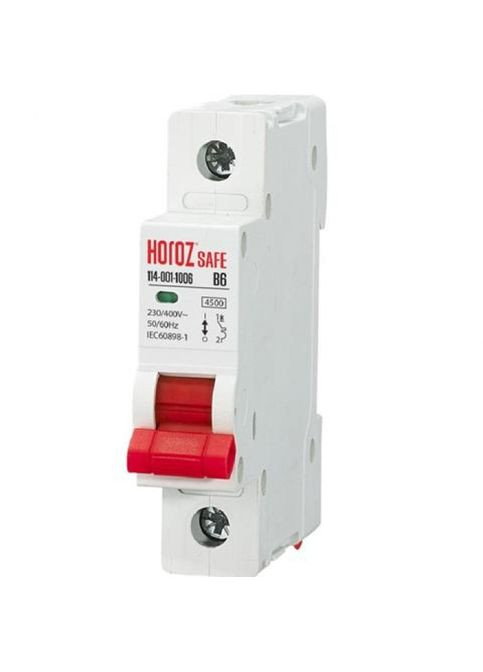 Автоматичний вимикач "SAFE" 6А 1P В Horoz Electric (370244890)