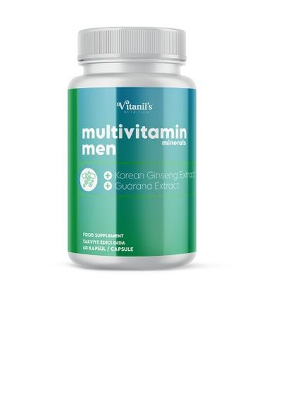 Дієтична добавка Мультивітамінний комплекс для чоловіків, 60 капсул Vitanil's (283299815)