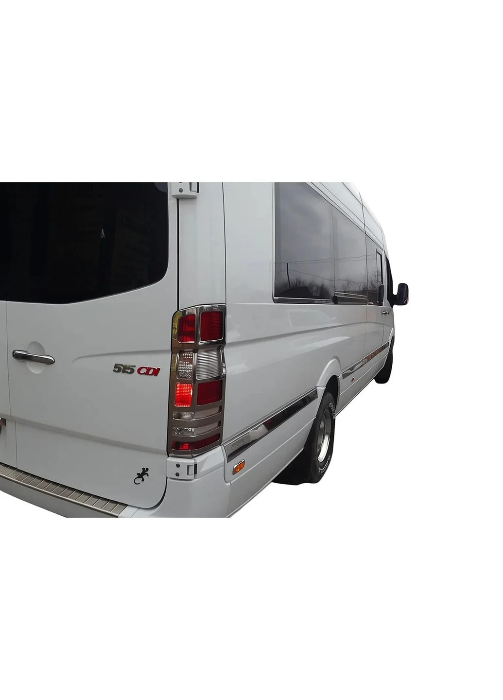Хромированные Накладки на Задние Фонари (2 шт, Нержавейка) для Mercedes Sprinter W906 2006-2018 гг CARMOS (391749442)