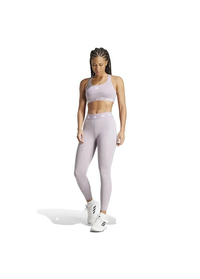 Лиловые демисезонные спортивные леггинсы adidas