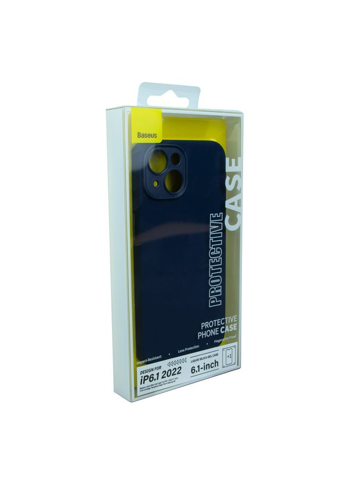 Чохол Liquid Silica Gel Case+Glass 0.22mm для iPhone 14 ARYT001603 Blue Baseus Apple iPhone 14 2022 (335874443)