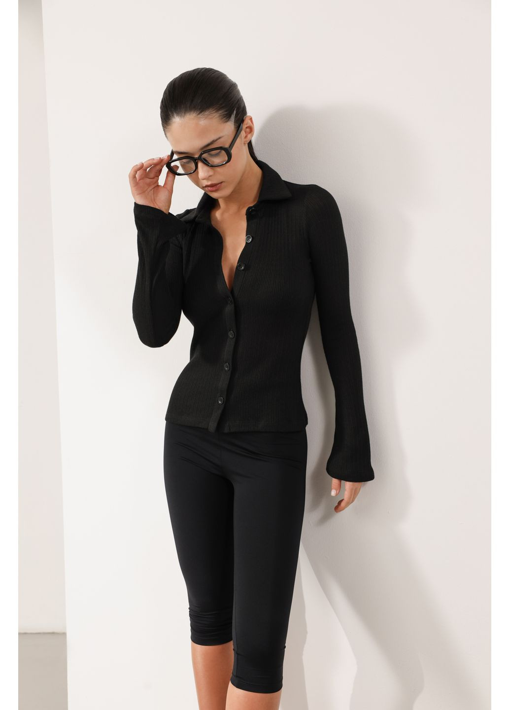 Кардиган із коміром поло 818-1 Papaya (350908519)