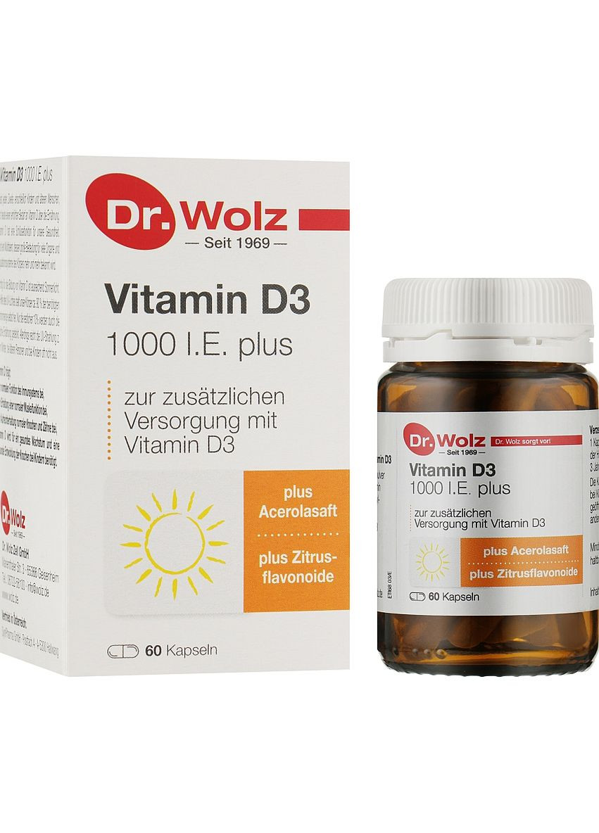 Вітамін D3 1000 МЕ Vitamin D3 60шт (964461-31158864) Dr.Wolz (368884214)