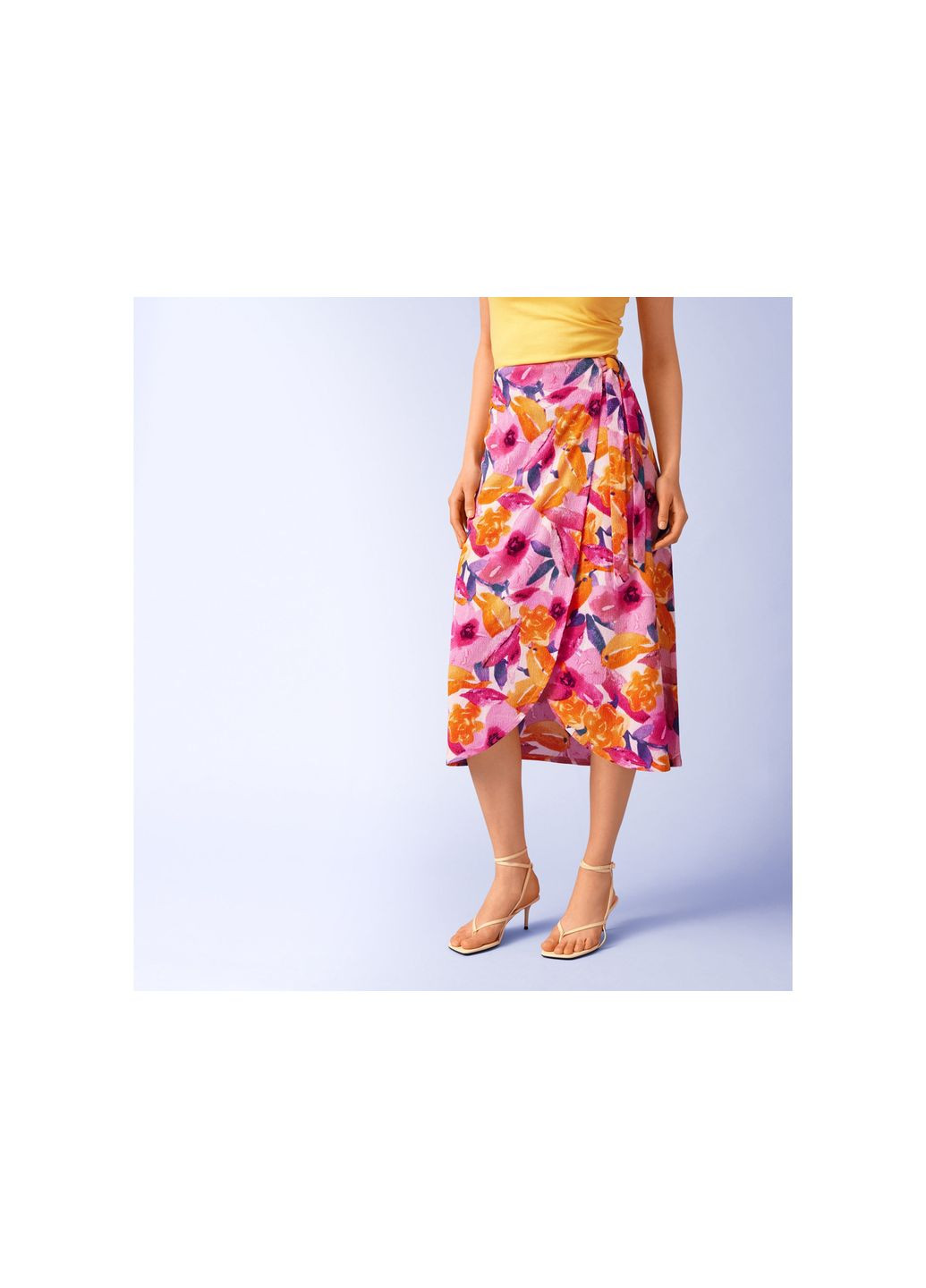 Разноцветная вечерний юбка на запах для женщины lycra® 450257 Esmara