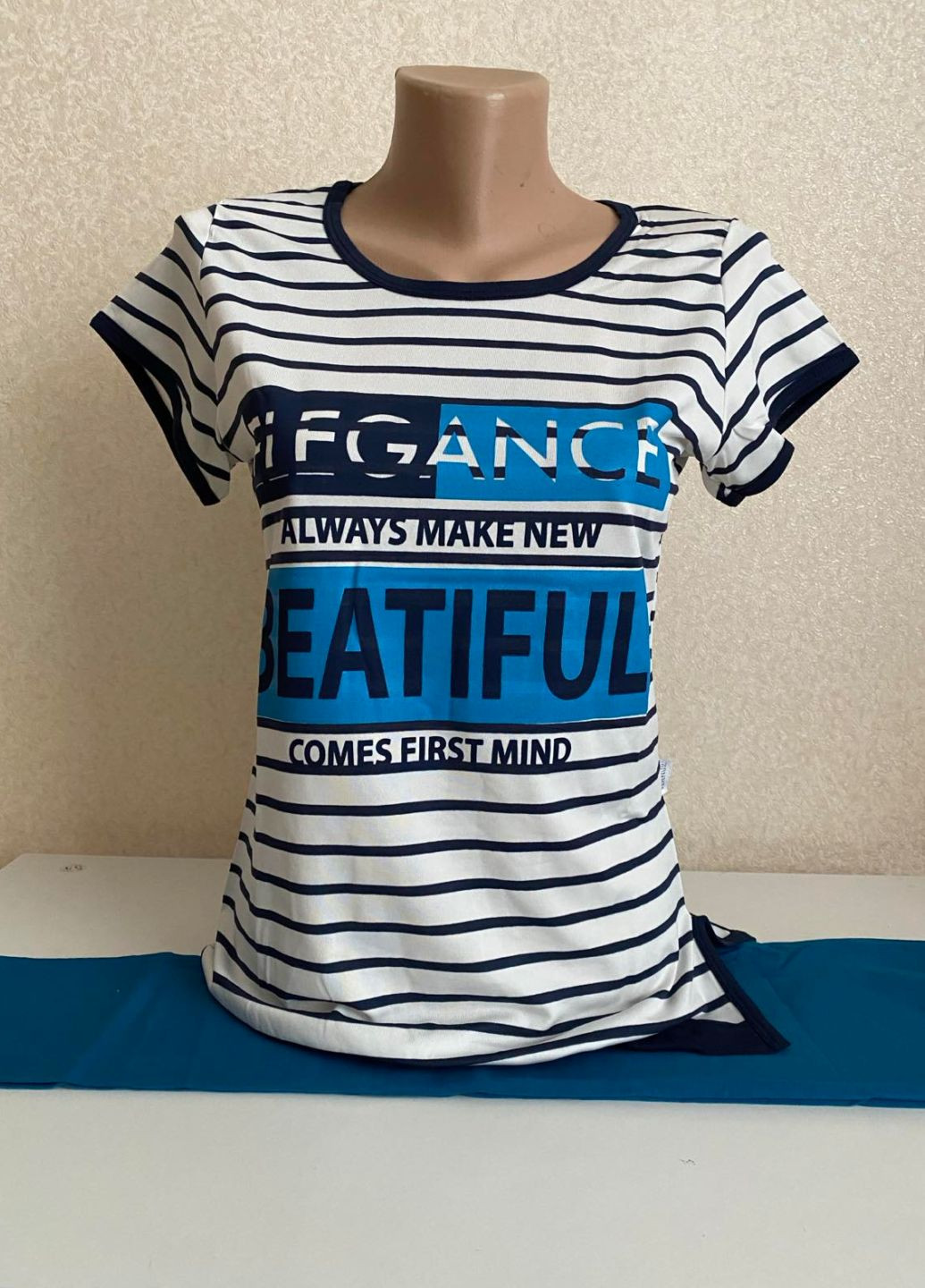 Бірюзовий літній костюм з бріджами на дівчинку підлітка Teknur