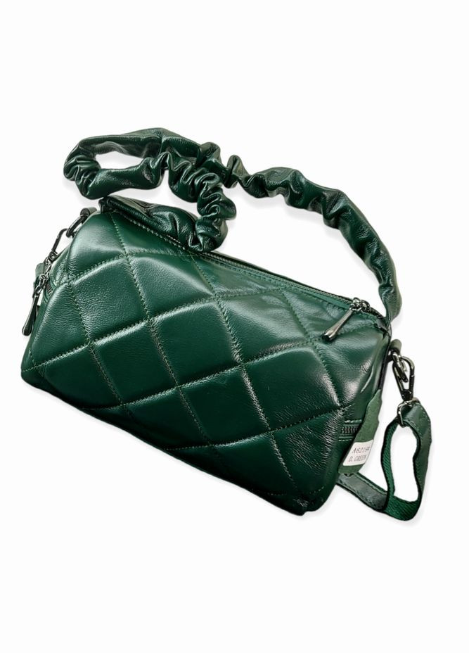 Сумка шкіряна Зелена 25х15х11 см No Brand (333337810)