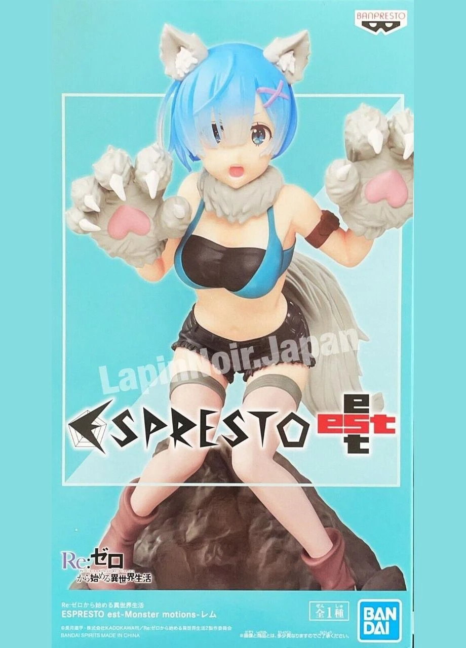 Фигурка ReZero Rem Espresto monster motions Жизнь в альтернативном мире с нуля Рем 18см WST RZ R01 Banpresto (317259314)