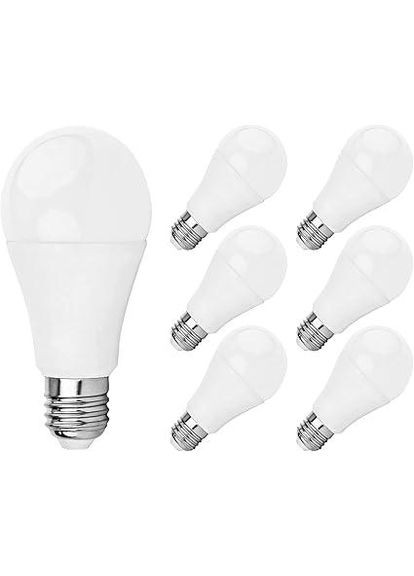 LED лампа E27 A60 15W теплий білий (3000 K) 6 шт з комплектом патронів No Brand (300657505)