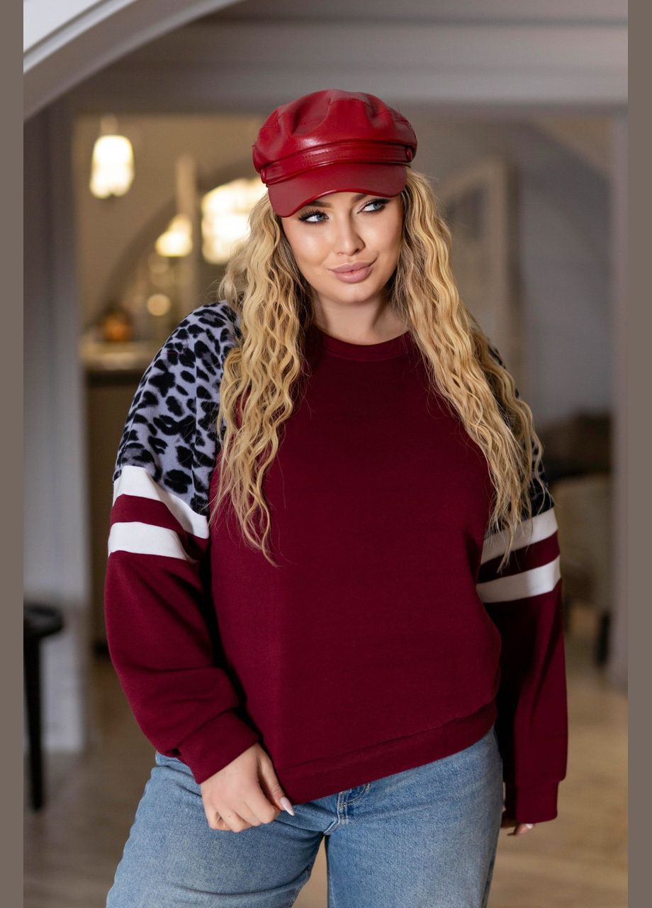 Бордовий теплий світшот жіночий Fashion Girl (314793797)