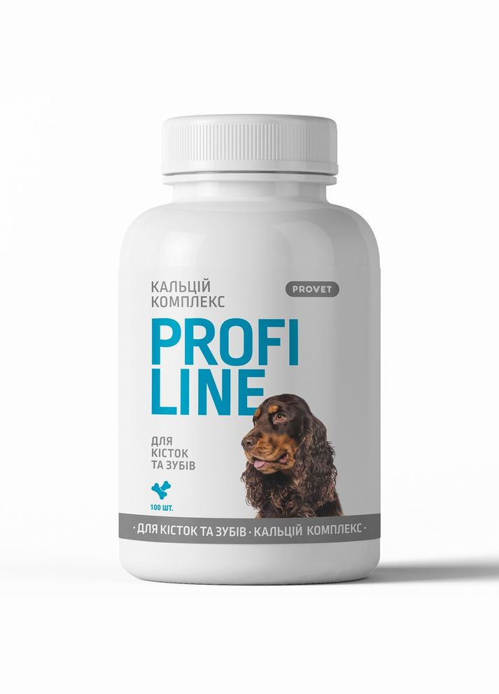 Вітаміни для собак Profiline Кальцій Комплекс, для кісток та зубів, 100 табл ProVET (292260167)