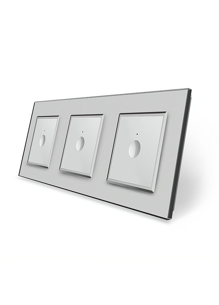 Сенсорний прохідний/перехресний вимикач Sense 3 сенсора (1-1-1) сірий скло (VL-C7FC1S/FC1S/FC1S-6IP) Livolo (370972077)