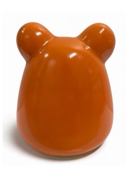 Купалка керамическая для хомяков ручной работы с ушками оранжевая Г:7 см х Ш:9 см х В:11 см Mazceramics (362703016)