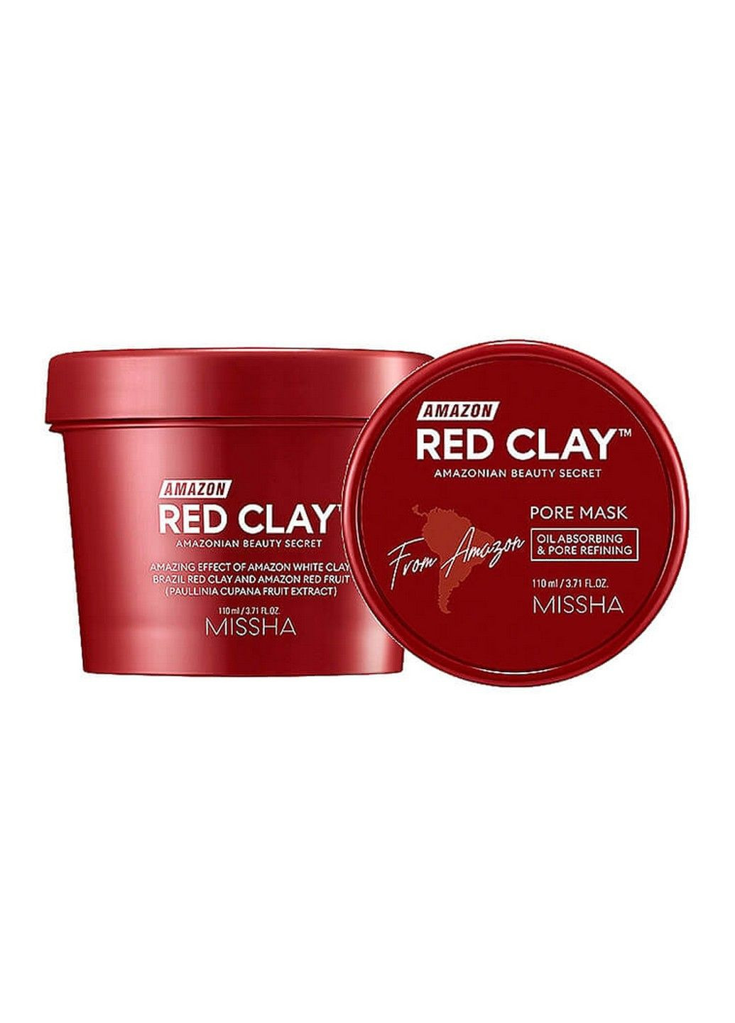 Маска для обличчя на основі червоної глини Amazon Red Clay Pore Mask 110 мл MISSHA (278048664)