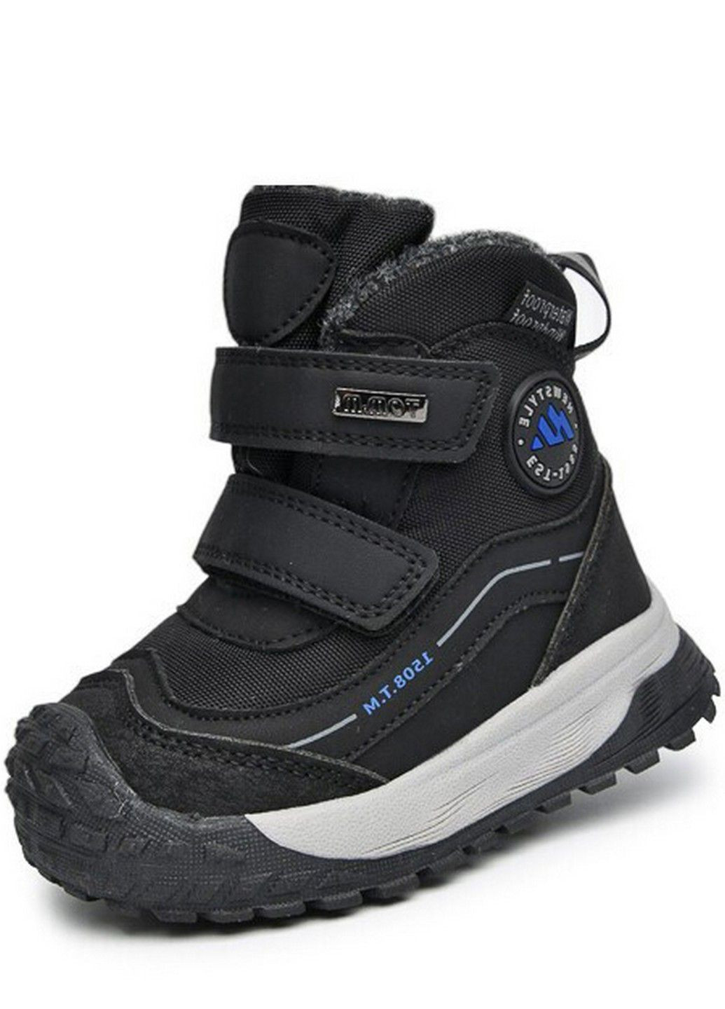 Черные кэжуал зимние сноубутсы на овчине p11753a Tom.M