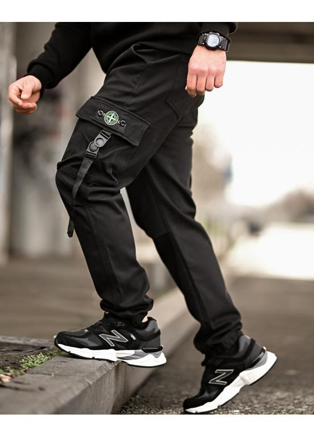 Зимові штани джогери stone Black No Brand (372006370)